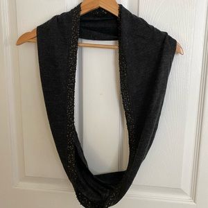 Eileen Fisher merino wool infinity scarf with sequins